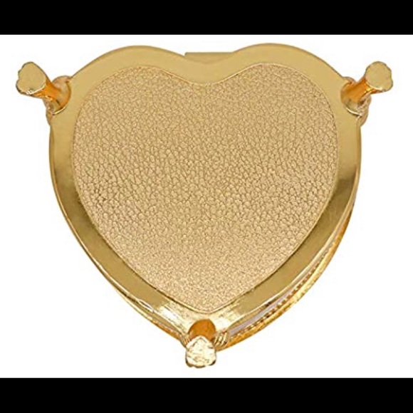 Vintage Trinket Golden Heart shaped Box - Picture 6 of 7